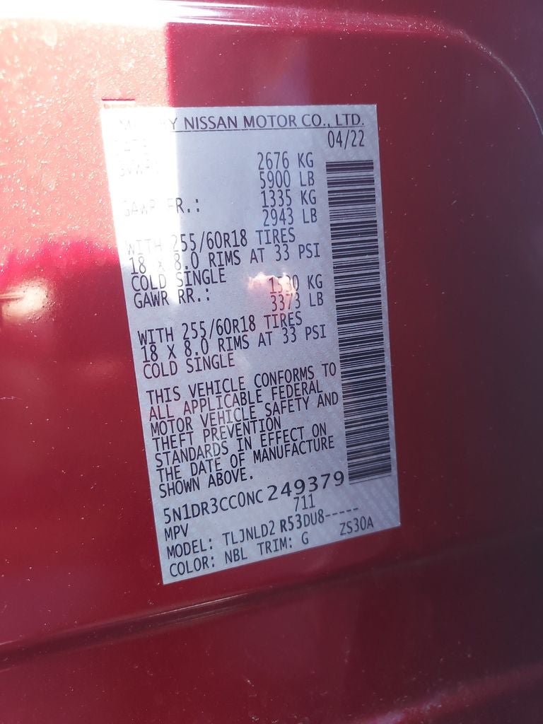 2022 Nissan Pathfinder SL
