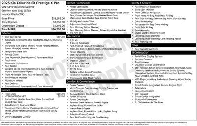 2025 Kia Telluride SX-Prestige X-Pro