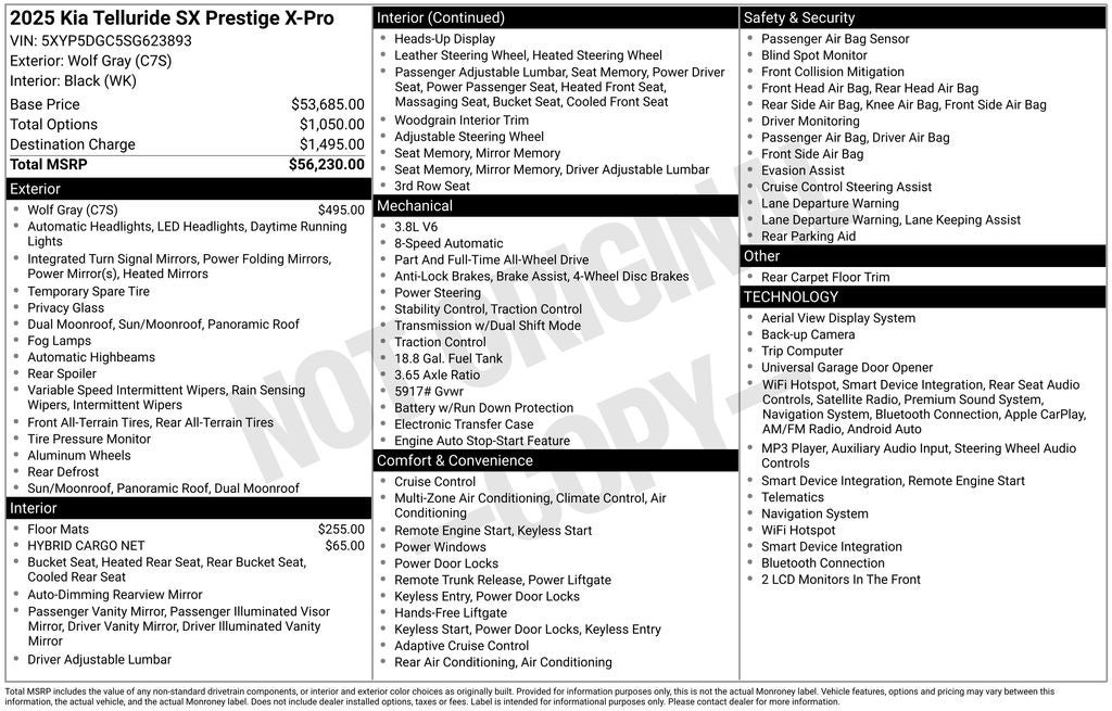 2025 Kia Telluride SX-Prestige X-Pro