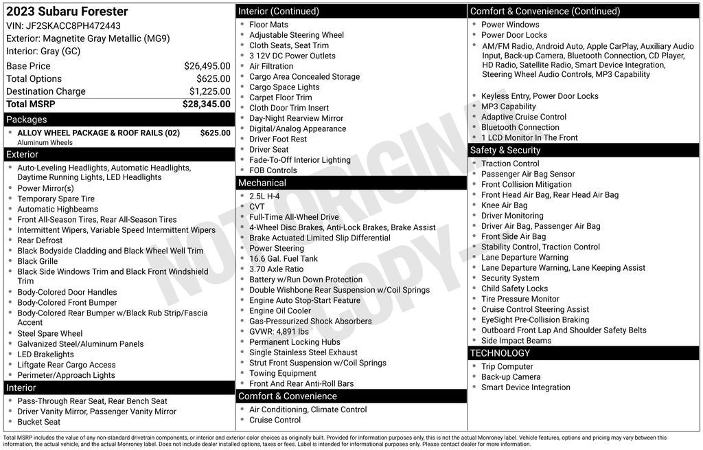 2023 Subaru Forester Base