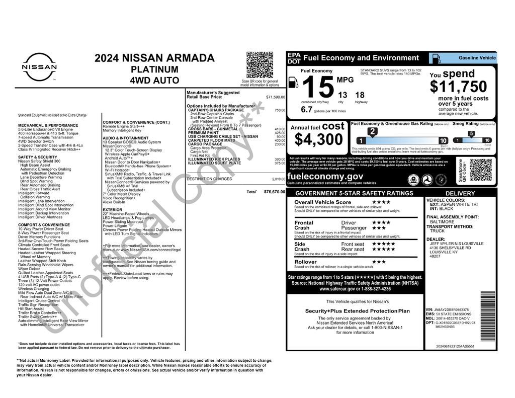 2024 Nissan Armada Platinum