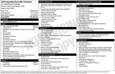 2026 Hyundai Kona SEL Premium
