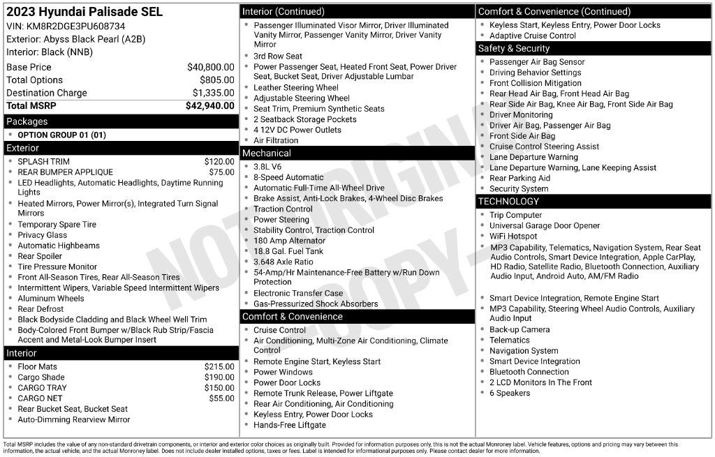 2023 Hyundai Palisade SEL