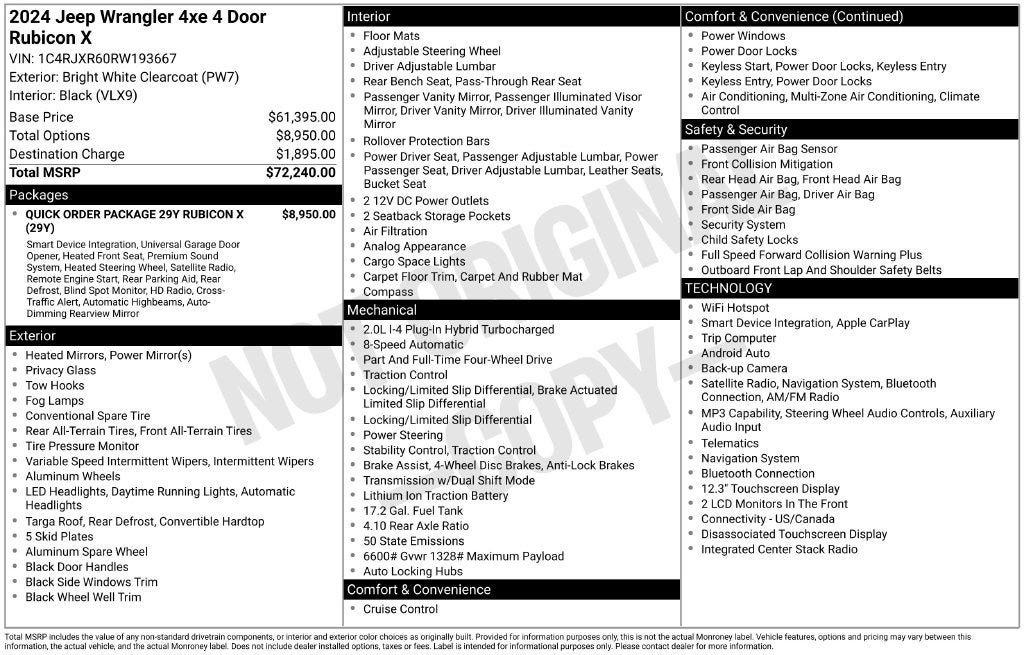 2024 Jeep Wrangler Rubicon 4xe