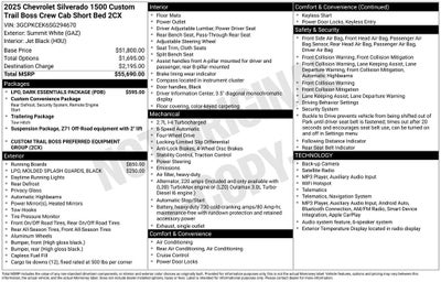 2025 Chevrolet Silverado 1500 Custom Trail Boss
