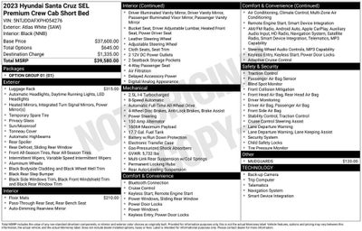 2023 Hyundai Santa Cruz SEL Premium