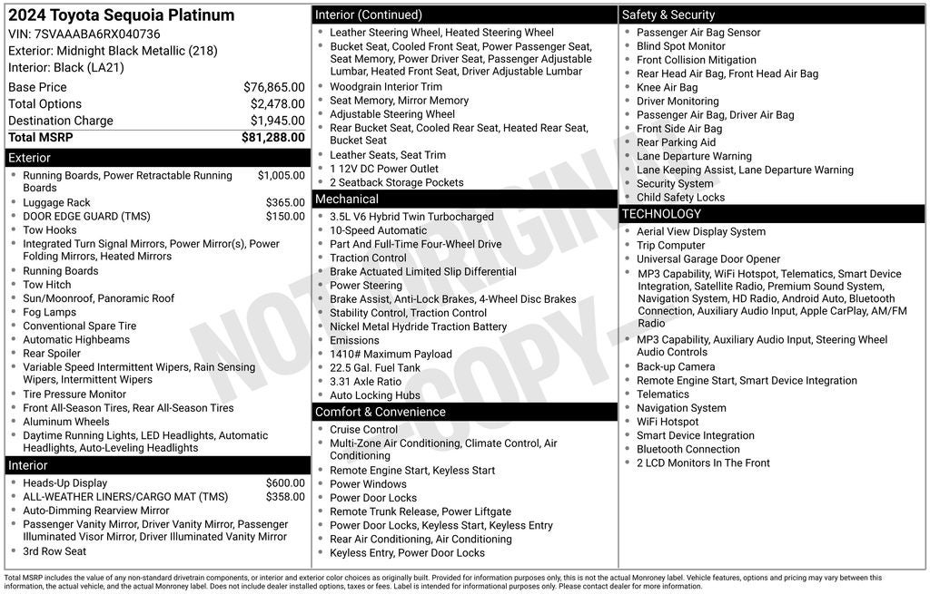 2024 Toyota Sequoia Platinum