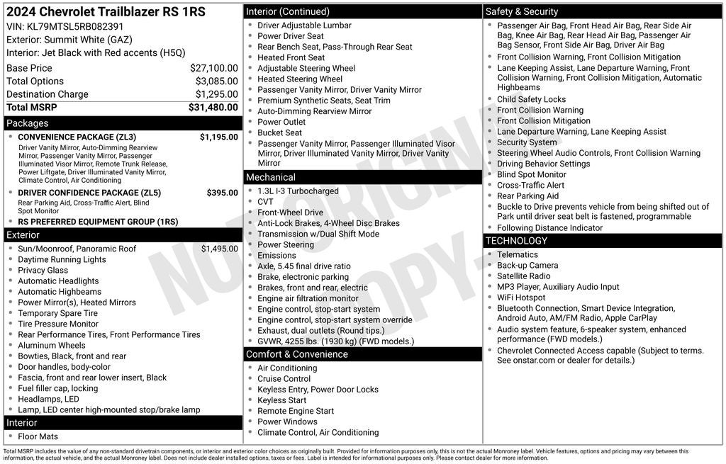 2024 Chevrolet TrailBlazer RS