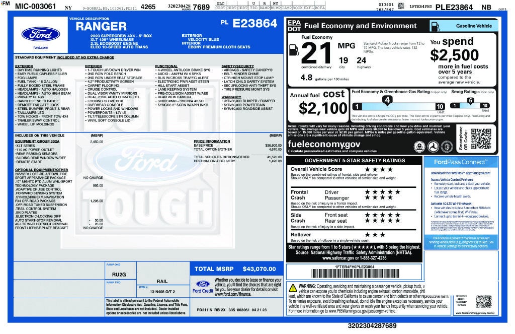 2023 Ford Ranger XLT