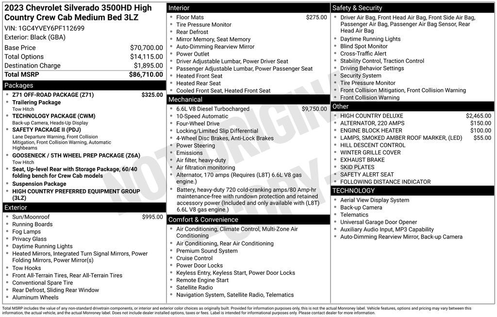 2023 Chevrolet Silverado 3500HD High Country