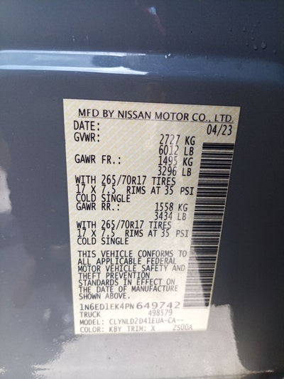 2023 Nissan Frontier PRO-4X
