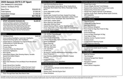 2025 Genesis GV70 3.5T Sport Advanced