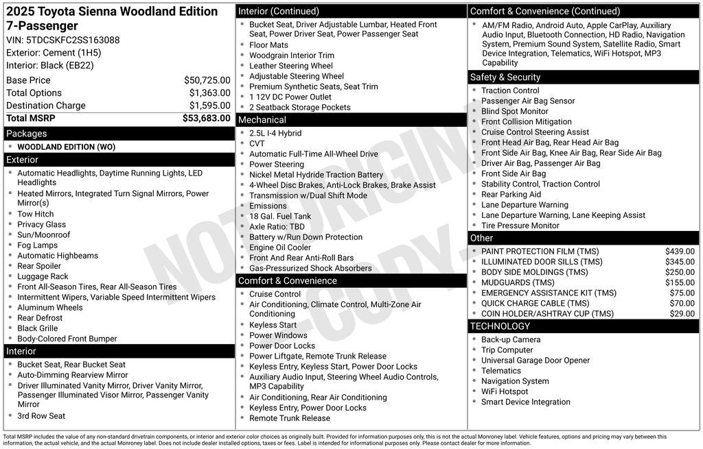 2025 Toyota Sienna Woodland Edition 7 Passenger