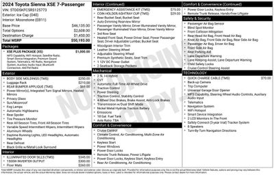 2024 Toyota Sienna XSE 7 Passenger