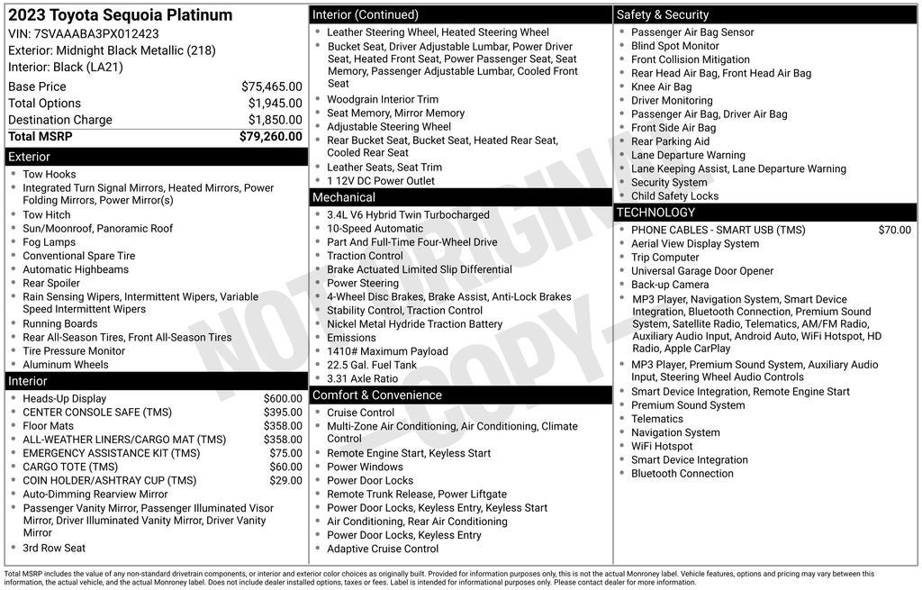 2023 Toyota Sequoia Platinum