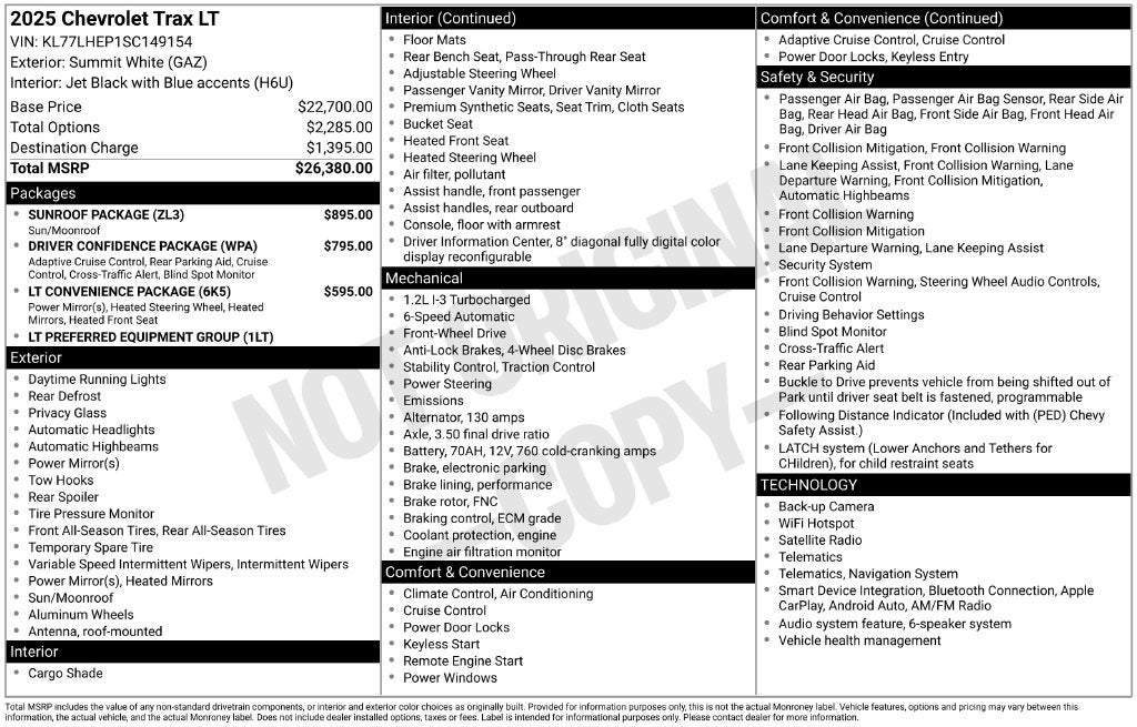 2025 Chevrolet Trax LT