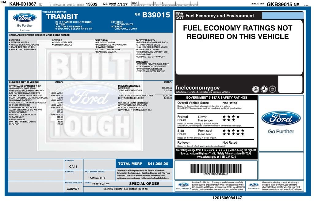 2016 Ford Transit-350 XL