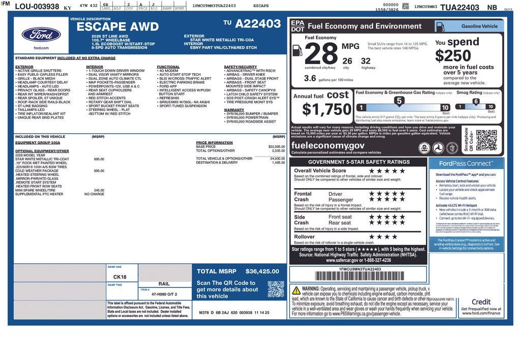 2026 Ford Escape ST-Line