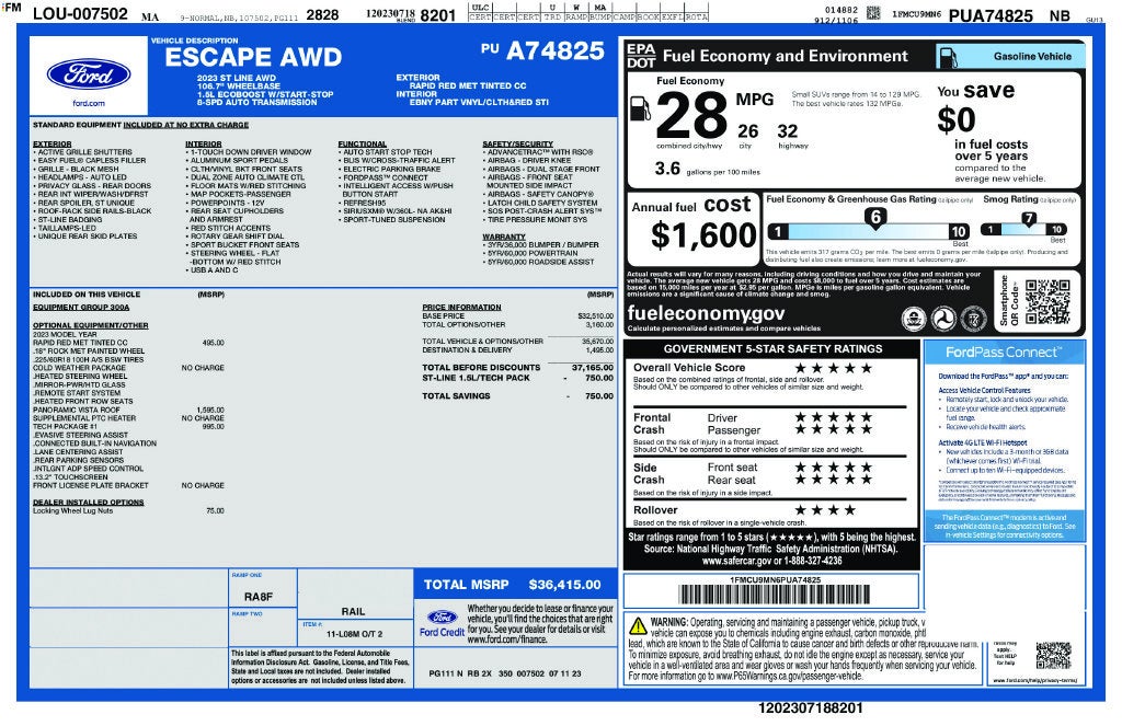 2023 Ford Escape ST-Line