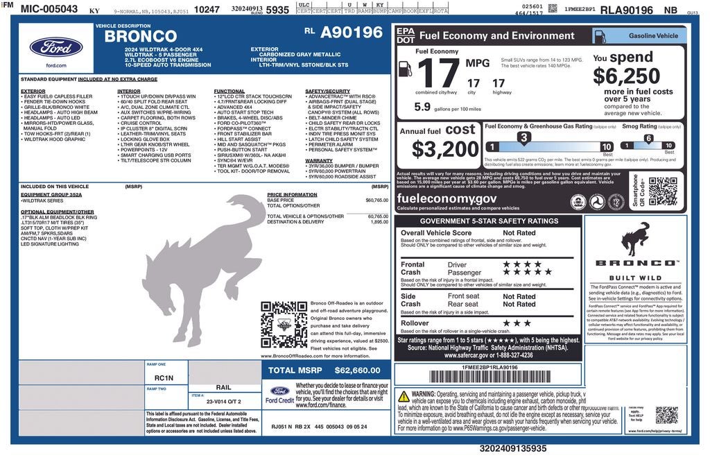 2024 Ford Bronco Wildtrak