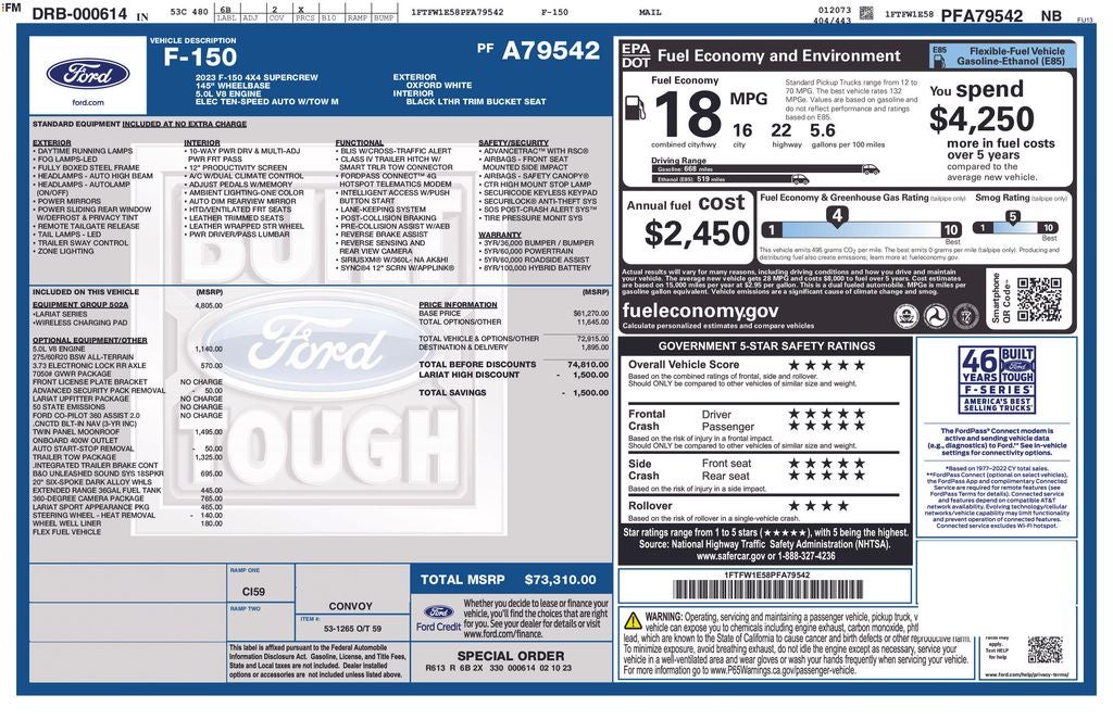 2023 Ford F-150 Lariat *black ops*