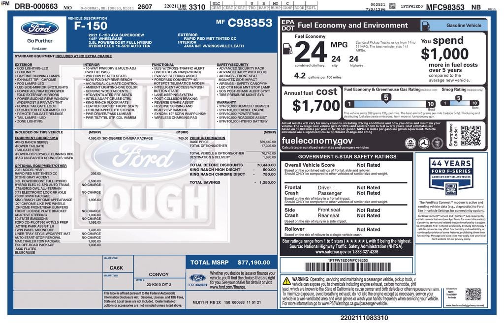 2021 Ford F-150 King Ranch