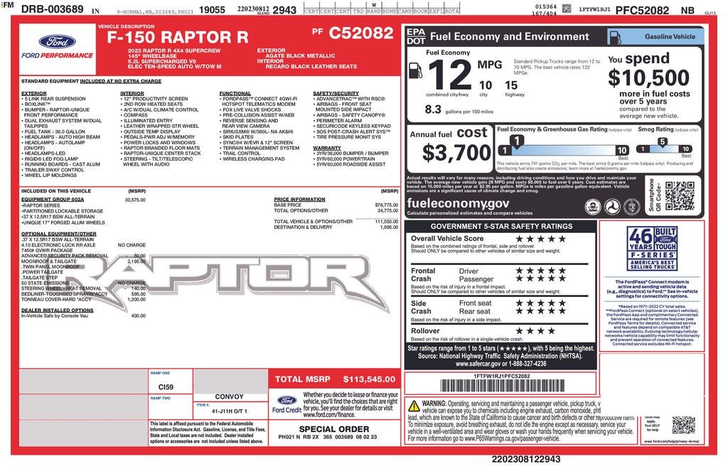 2023 Ford F-150 Raptor