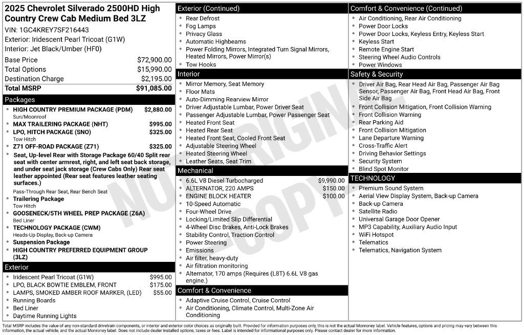 2025 Chevrolet Silverado 2500HD High Country