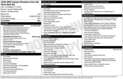 2026 GMC Canyon Elevation