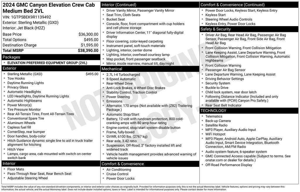 2024 GMC Canyon Elevation