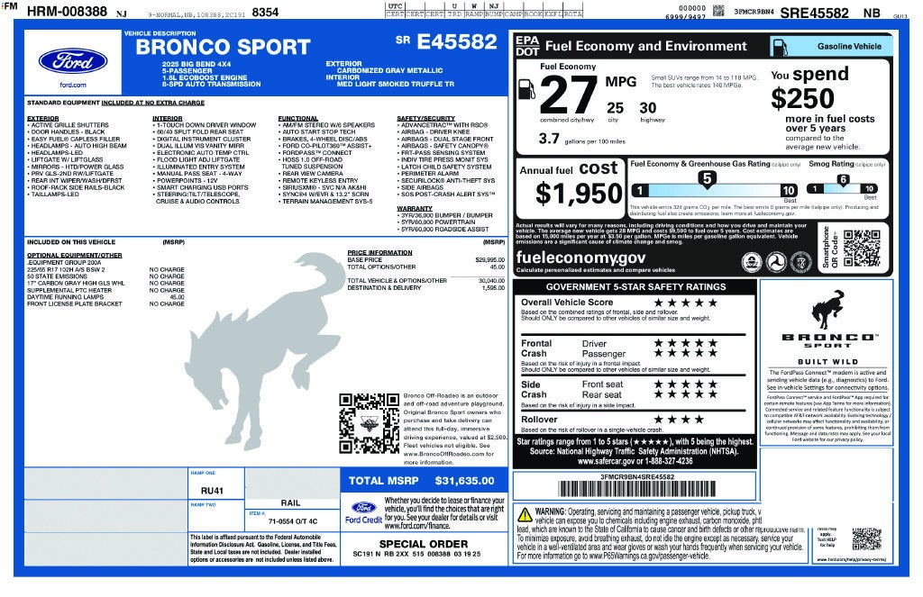2025 Ford Bronco Sport Big Bend