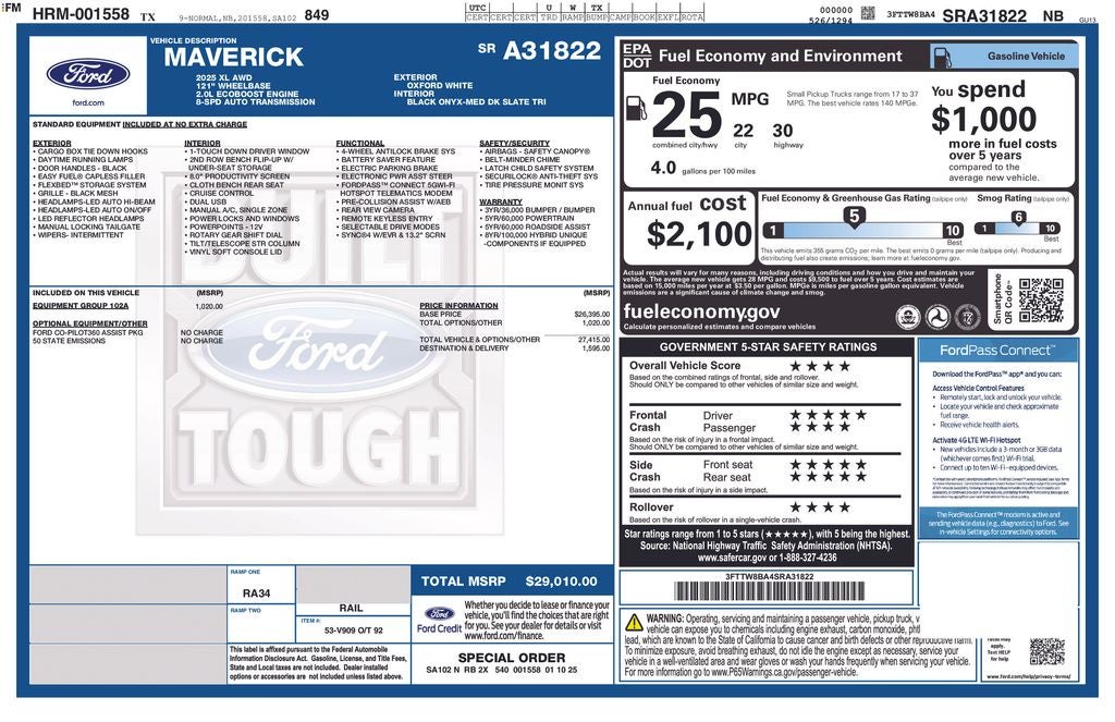 2025 Ford Maverick XL