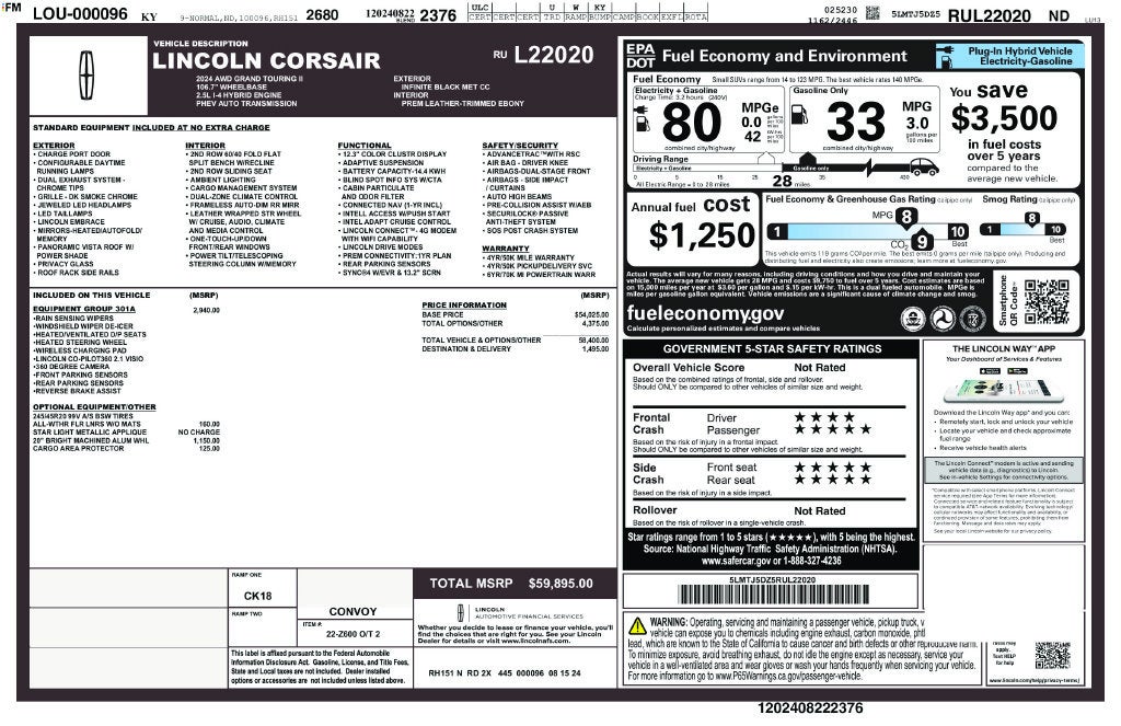 2024 Lincoln Corsair Plug-In Hybrid Grand Touring