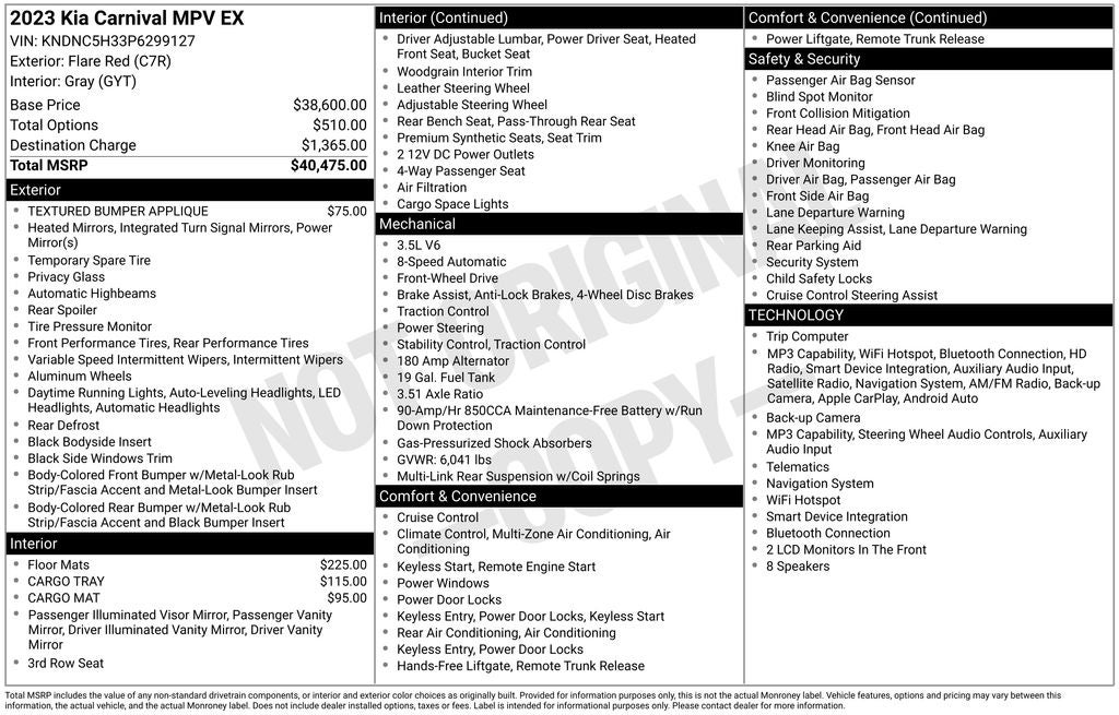2023 Kia Carnival EX