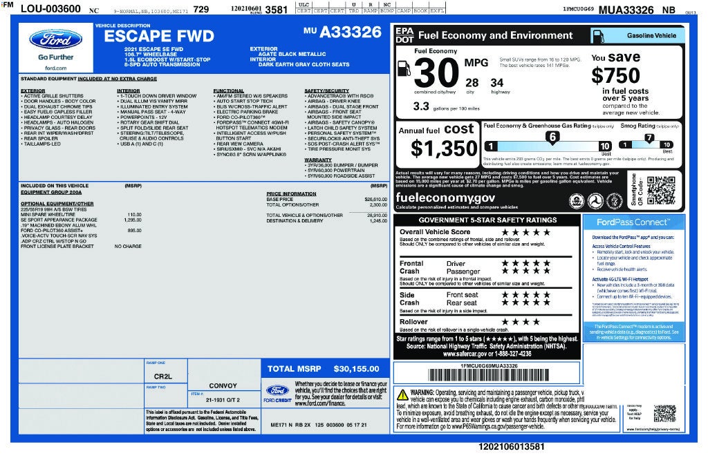 2021 Ford Escape SE