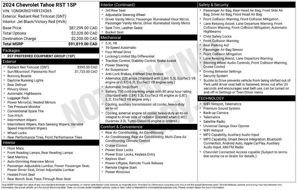 2024 Chevrolet Tahoe RST