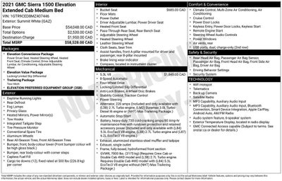 2021 GMC Sierra 1500 Elevation