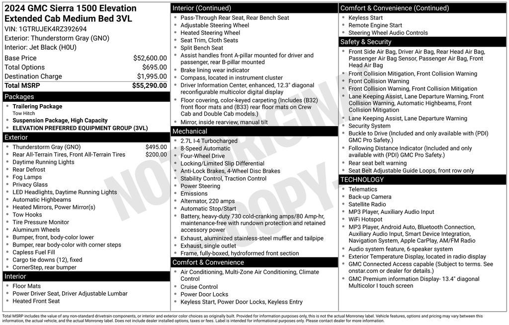2024 GMC Sierra 1500 Elevation