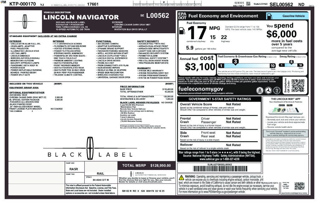 2025 Lincoln Navigator Black Label