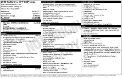 2025 Kia Carnival SX Prestige