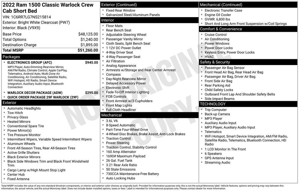 2022 RAM 1500 Classic Warlock
