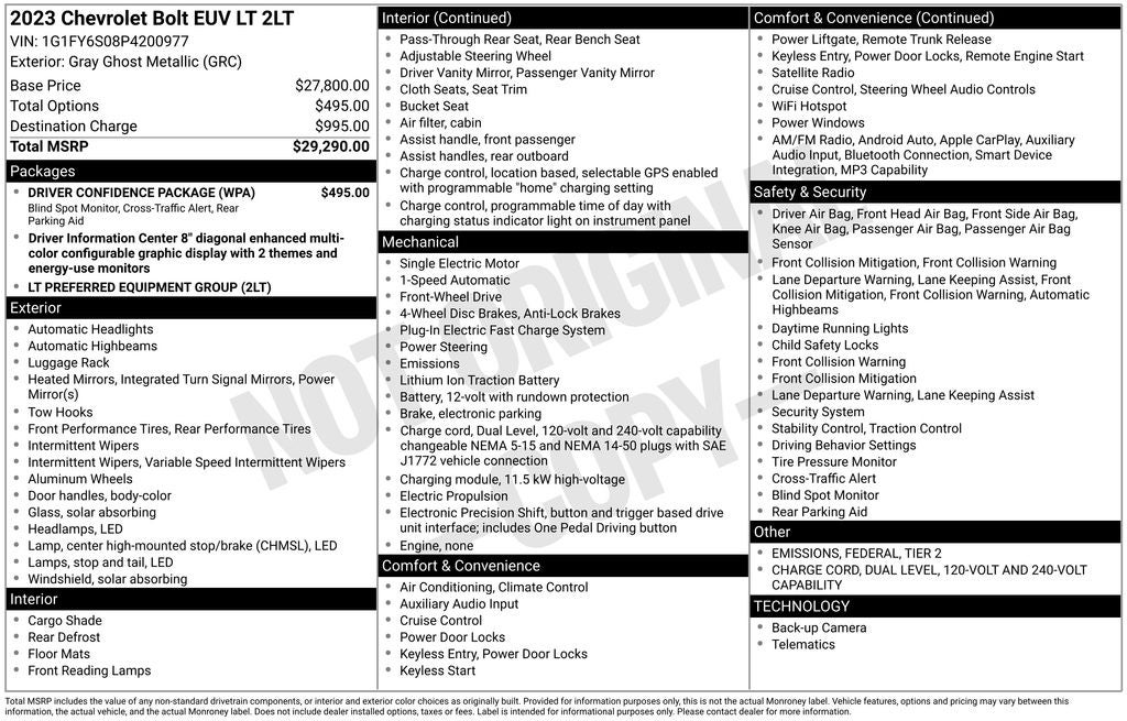 2023 Chevrolet Bolt EUV LT