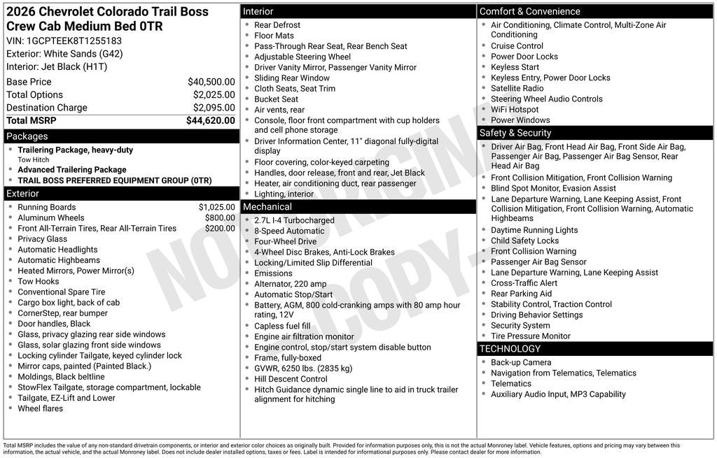 2026 Chevrolet Colorado Trail Boss