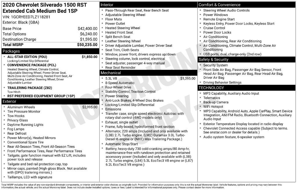 2020 Chevrolet Silverado 1500 RST
