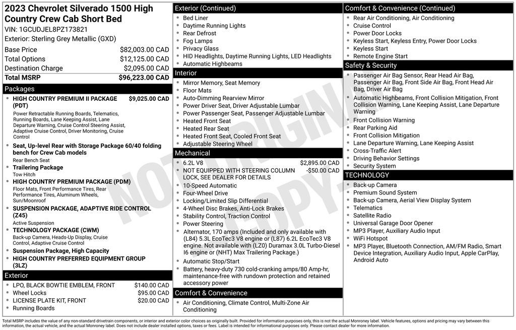 2023 Chevrolet Silverado 1500 High Country