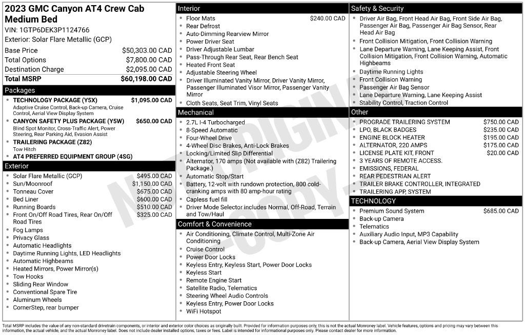 2023 GMC Canyon AT4