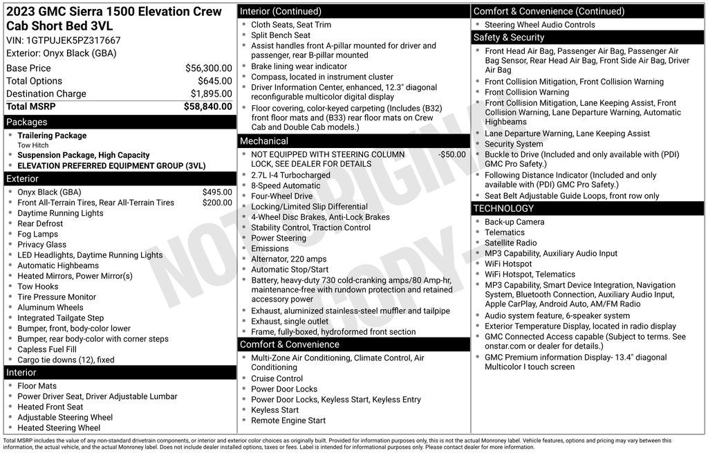 2023 GMC Sierra 1500 Elevation