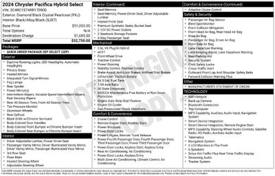 2024 Chrysler Pacifica Hybrid Select