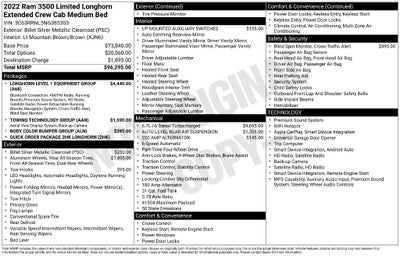 2022 RAM 3500 Limited Longhorn