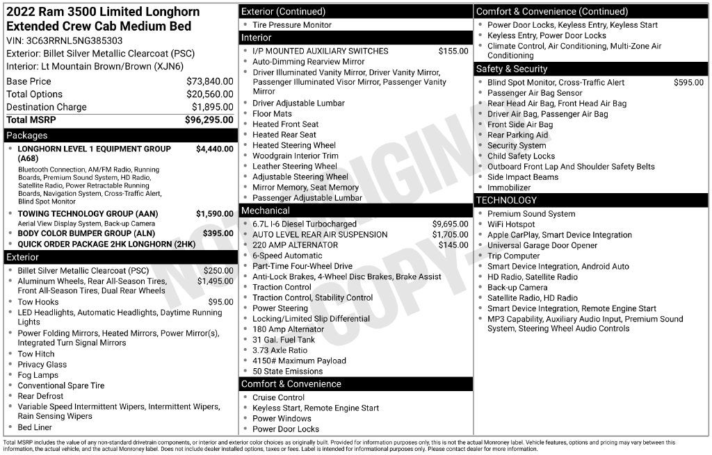 2022 RAM 3500 Limited Longhorn